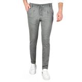 DeepSEA Erkek Gri Beli Lastikli Slim Fit Likralı Duble Paça Penye Spor Pantolon 2502385
