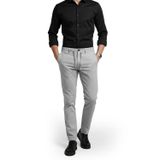 DeepSEA Erkek Gri Likralı Gofre Kumaş Beli Lastikli İpli Slim Fit Günlük Pantolon 2600650