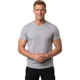 DeepSEA Erkek Gri Slim Fit %90 Pamuk Likralı Yumuşak Dokulu Basic Tişört 1801131
