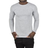 DeepSEA Erkek Gri Uzun Kollu Dar Kalıp Ince Sıfır Yaka Sweatshirt 2300423