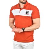 DeepSEA Erkek Kiremit Slim Fit Nefes Alan Pamuklu Kumaş Kıvrılmaz Yaka Polo Yaka Tişört 2503019