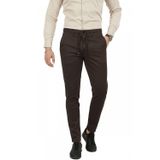 DeepSEA Erkek Koyu Kahve Likralı Beli Lastikli & İpli Dar Kesim Şık Kumaş Pantolon 2600572