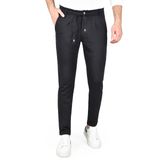 DeepSEA Erkek Koyu Lacivert Beli Lastikli Slim Fit Likralı Duble Paça Penye Spor Pantolon 2502385