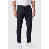 DeepSEA Erkek Koyu Lacivert Slim Fit İpli Kumaş Pantolon Dar Kesim Esnek Smart Casual 2601100