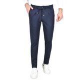 DeepSEA Erkek Lacivert Beli Lastikli Slim Fit Likralı Duble Paça Penye Spor Pantolon 2502385