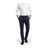 Deepsea Erkek Lacivert Likralı Gofre Kumaş Beli Lastikli İpli Slim Fit Günlük Pantolon 2600650 Lacivert