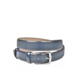 DeepSEA Erkek Lacivert Nokta Desenli 3,5 cm Eninde Rugan Klasik Suni Deri Kemer 2104486