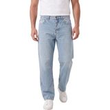 Deepsea Erkek Mavi Yıkamalı Baggy Fit Likralı Bol Kesim Geniş Paça Jean Kot Pantolon 2600061 - 29