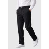 Deepsea Erkek Rahat Kalıp Tek Pileli Kumaş Pantolon Yanları Lastikli Esnek Smart Casual Pantolon 2600970