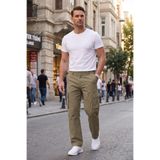 DeepSEA Erkek Relaxed Fit Bol Kesim Likralı Outdoor Kargo Pantolon – Çok Cepli Geniş Paça 1705421