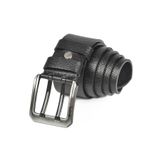 DeepSEA Erkek Siyah Çift Dilli %100 Hakiki Deri 4,5 cm Spor Kemer 2402614