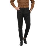DeepSEA Erkek Siyah Likralı Beli Lastikli & İpli Dar Kesim Şık Kumaş Pantolon 2600572