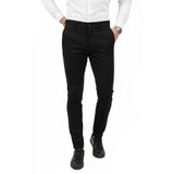 DeepSEA Erkek Siyah Modern Fit Likralı Kumaş Pantolon Günlük & Ofis Kullanımı 2602020