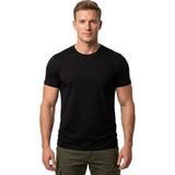 DeepSEA Erkek Siyah Slim Fit %90 Pamuk Likralı Yumuşak Dokulu Basic Tişört 1801131 - 2XL