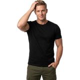 DeepSEA Erkek Siyah Slim Fit %90 Pamuk Likralı Yumuşak Dokulu Basic Tişört 1801131 - 5XL