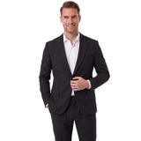 DeepSEA Erkek Siyah Slim Fit Likralı Gofre Kumaş Takım Elbise İpli Lastikli Pantolon 2602326