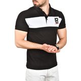 DeepSEA Erkek Siyah Slim Fit Nefes Alan Pamuklu Kumaş Dar Kesim Kıvrılmaz Yaka Polo Yaka Tişört 2503019