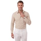Deepsea Erkek Slim Fit %95 Pamuk Çizgi Dokulu Ütü Gerektirmeyen Gömlek 2600002
