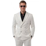 DeepSEA Erkek Slim Fit Kruvaze Takım Elbise Likralı Çizgili Dokulu Metal Düğmeli 2600820