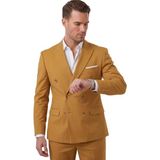 Deepsea Erkek Taba Premium Collection Italyan Kesim Likralı Kruvaze Takım Elbise 2600643 - 6 Drop - 50