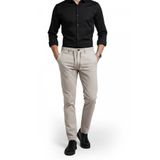 DeepSEA Erkek Vizon Likralı Gofre Kumaş Beli Lastikli İpli Slim Fit Günlük Pantolon 2600650