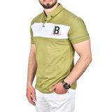 DeepSEA Erkek Yeşil Slim Fit Nefes Alan Pamuklu Kumaş Kıvrılmaz Yaka Polo Yaka Tişört 2503019