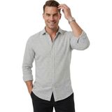 Deepsea Koyu Gri Slim Fit Çizgili %100 Pamuk Erkek Gömlek – Nefes Alan Şık Günlük Gömlek 2602626 - XL
