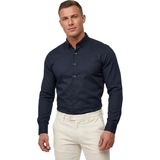 Deepsea Lacivert Slim Fit Likralı Kolay Ütülenebilir Gizli Düğmeli Erkek Gömlek 2602614