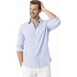Deepsea Mavi Slim Fit Çizgili %100 Pamuk Erkek Gömlek – Nefes Alan Şık Günlük Gömlek 2602626