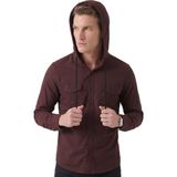Deepsea Mürdüm Kapüşonlu Likralı Kot Gömlek – Slim Fit Çıt Çıt Kapamalı Erkek Gömlek 2300396