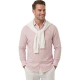 Deepsea Pembe Slim Fit Çizgili %100 Pamuk Erkek Gömlek – Nefes Alan Şık Günlük Gömlek 2602626