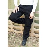 DeepSEA Siyah Geniş Kesim Gabardin Kargo Pantolon – Likralı Outdoor Stil Çok Cepli Erkek Pantolon 1705421 - 30