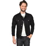 Deepsea Slim Fit Likralı Kot Mont Jean Ceket 2201007 - Koyu Lacivert - 2XL