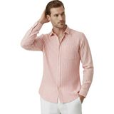 Deepsea Turuncu Slim Fit %100 Pamuk Çizgili Erkek Gömlek – Cepli Yazlık Yeni Sezon Gömlek 2602627