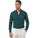 Deepsea Yeşil Slim Fit Kolay Ütülenebilir Açık Dik Yaka Likralı Erkek Gömlek 2602615 - 2XL