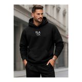 DEEPSENCE Erkek Kapüşonlu Sweatshirt Blacck Siyah