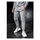 DEEPSENCE Erkek Kışlık Gri Eşofman Altı Dar Paça Slim Fit Jogger Iki Iplik Baskılı