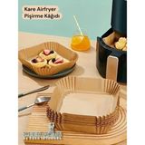 Deer Home By Pera İstanbul Air Fryer Pişirme Kağıdı Tek Kullanımlık Hava Fritöz Yağ Geçirmez Yapışmaz Kare Tabak Model - Tek Seçenek