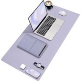 Deer Pu Deri Mouse Pad Dikişli Kenar Dayanıklı Büyük Boy Çift Yönlü Kullanım Ofis Masa Mat�