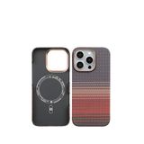 Deercase iPhone 15 Pro Max Gri Premium Karbon Fiber Darbe Emici Kamera Korumalı Magsafe Uyumlu Telefon Kılıfı