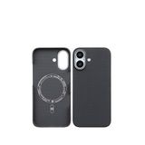 Deercase iPhone 16 Gri Kamera Korumalı Premium Karbon Fiber Magsafe Uyumlu Telefon Kılıfı