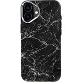 Deercase iPhone 16 Plus Magsafe Uyumlu Siyah Mermer Desenli Telefon Kılıfı - Standart