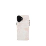 Deercase iPhone 16 Premium Beyaz Mermer Kamera Korumalı Darbe Emici Magsafe Pembe Uyumlu Telefon Kılıfı