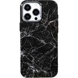 Deercase iPhone 16 Pro Magsafe Uyumlu Siyah Mermer Desenli Telefon Kılıfı - Standart