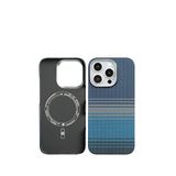 Deercase iPhone 16 Pro Mavi Premium Karbon Fiber Darbe Emici Lüks Kamera Korumalı Magsafe Uyumlu Telefon Kılıfı