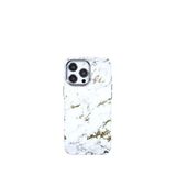 Deercase iPhone 16 Pro Max Beyaz Magsafe Mermer Desenli Uyumlu Telefon Kılıfı