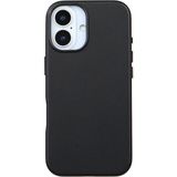 Deercase iPhone 17 Deri Gizli Magsafe Uyumlu Premium Kamera Koruma Darbe Emici Siyah Telefon Kılıfı - Standart