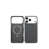 Deercase iPhone 17 Pro Magsafe Uyumlu Uyumlu Premium Karbon Fiber Siyah Telefon Kılıfı