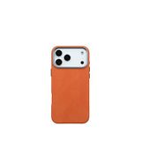 Deercase Iphone 17 Pro Premium Vintage Dokulu Darbe Emici Kamera Korumalı Magsafe Uyumlu Telefon Kılıfı - Turuncu