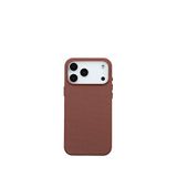 Deercase Iphone 18 Pro Mikro Kabartma Dokulu Premium Gizli Magsafe Uyumlu Telefon Kılıfı - Kahverengi